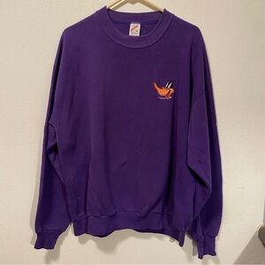 Vintage Looney Tunes Sweatshirt Women’s‎ XL Purple Daffy Duck 1995 Made In USA